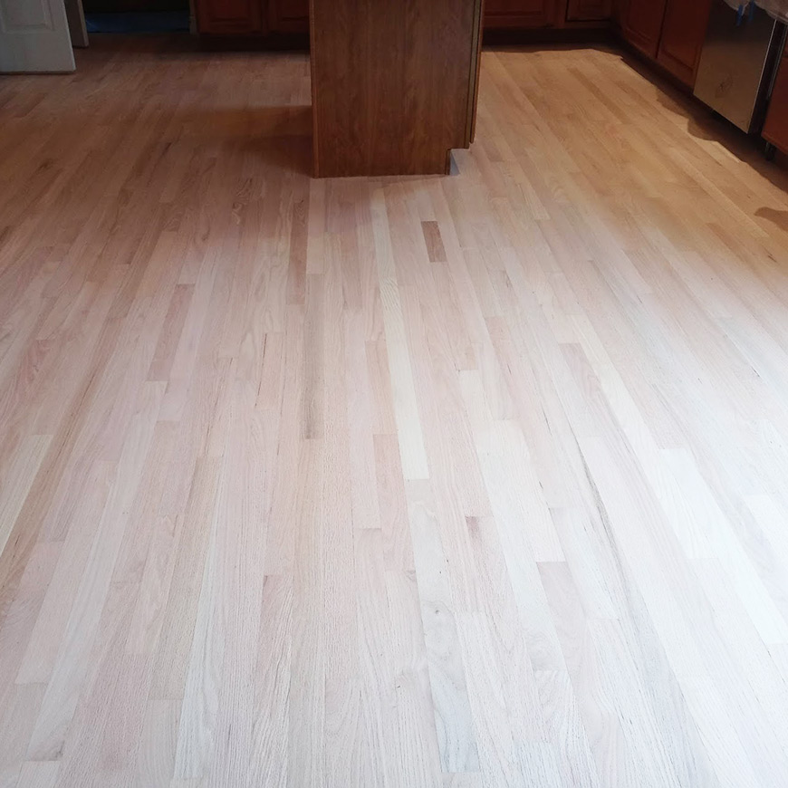 kitchen floor after sanding