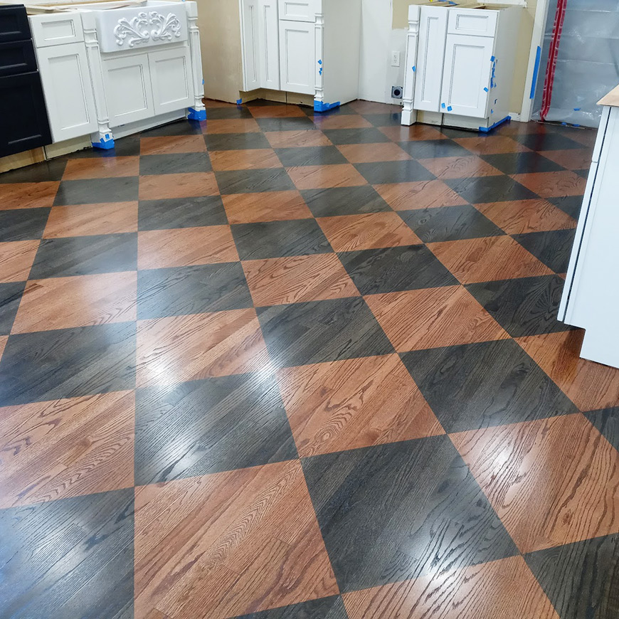 checkered wood floor in Collingswood NJ