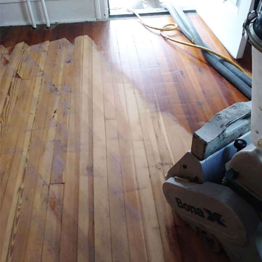 sanding old wood floor in Collingswood NJ
