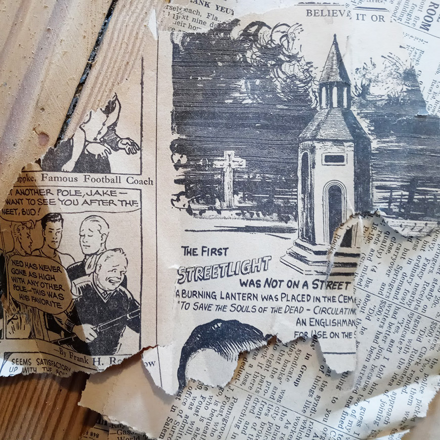 vintage newspapers under floor in Medford NJ